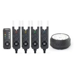 Sonik Gizmo 4+1 Red, Yellow, Green, Blue Bite Alarm Set (Incl. Bivvy Lamp)