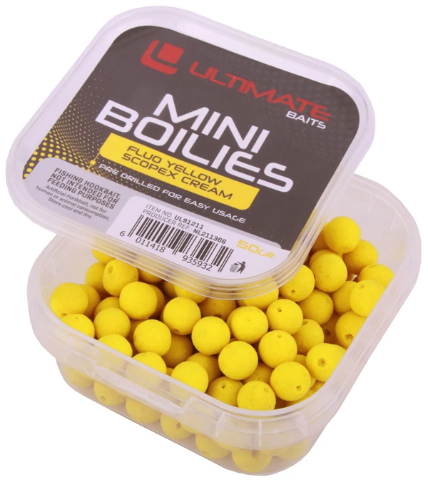 Ultimate Baits Pre-drilled Mini Boilies 9mm 2 Ultimate Baits Pre-drilled Mini Boilies 9mm - Image 2
