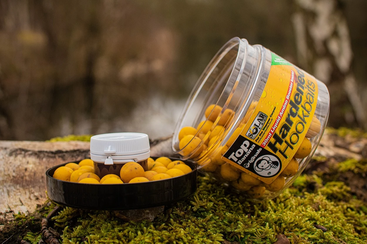Solar Hardened Hook Baits Top Banana + Amino Liquid (30ml) 1 Solar Hardened Hook Baits Top Banana + Amino Liquid (30ml)