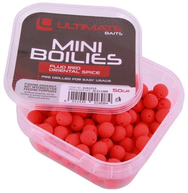 Ultimate Baits Pre-drilled Mini Boilies 9mm 1 Ultimate Baits Pre-drilled Mini Boilies 9mm