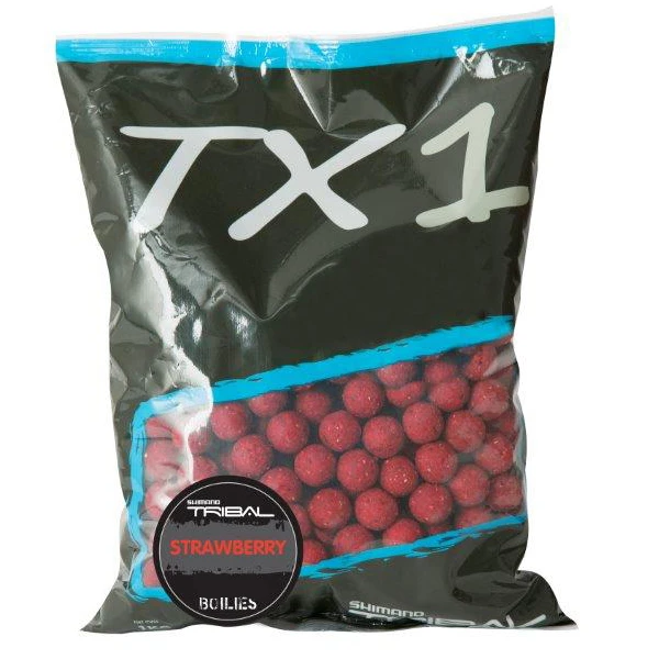 Shimano TX1 Boilies Strawberry - 3 Bags For The Price Of 2! 1 Shimano TX1 Boilies Strawberry - 3 Bags For The Price Of 2!
