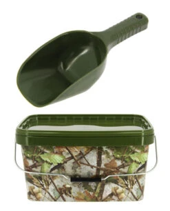 NGT Camo Bucket + Baiting Spoon