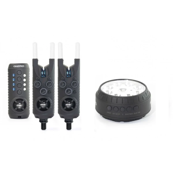 Sonik Gizmo 2+1 Blue Bite Alarm Set (Incl. Bivvy Lamp) 1 Sonik Gizmo 2+1 Blue Bite Alarm Set (Incl. Bivvy Lamp)